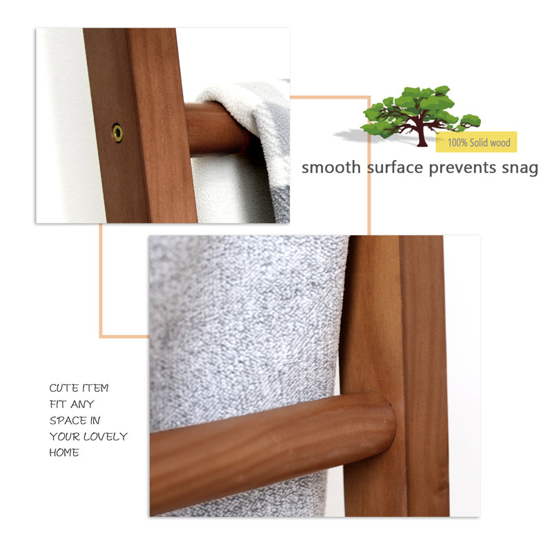 Échelle de couverture en bois 6 pi, Brun