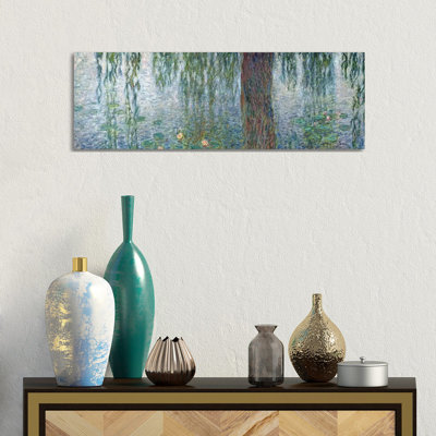 Nénuphars: matin avec saules pleureurs, détail de la section de gauche, 1915-1926 - Giclée sur toile tendue avec châssis