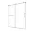 Porte de douche coulissante simple sans cadre de 56 à 60 po x H 75 po avec verre trempé transparent de 8 mm