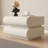 Modern Artistic Cream Nightstand with Stacked Cylindrical Design - Minimalist 2-Tier Storage Cabinet for Bedroom or Living Room
