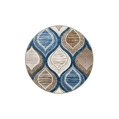 Tapis intérieur / extérieur bleu Asha