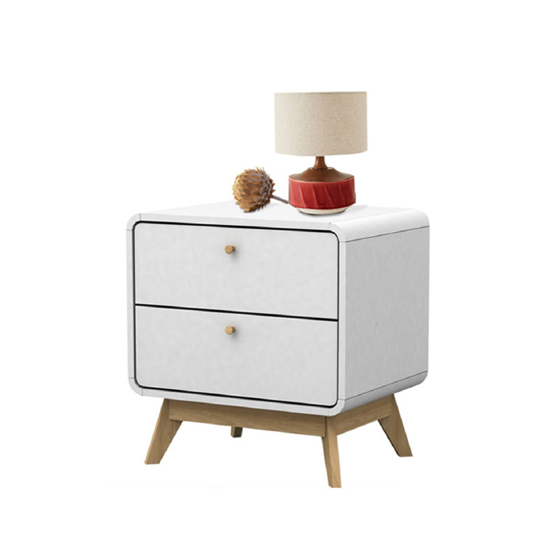 Maja 51cm W Bedside Table, White/Brown