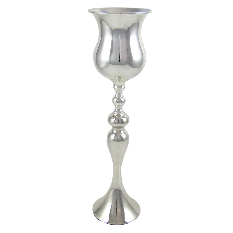 Vase de table en métal 20,25 po Allentown, Argent