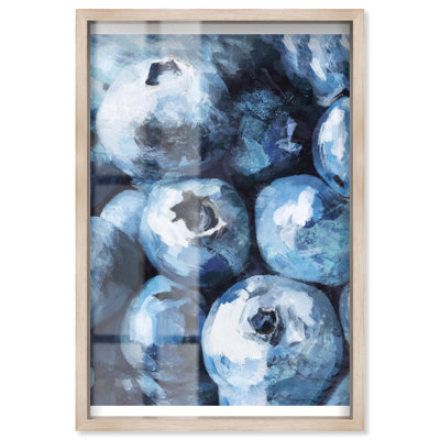 Bleuet en été, impression bleue Shadowbox par Art Remedy