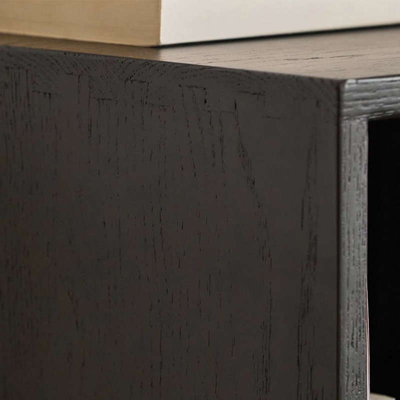Light luxury black fashionable bookcase