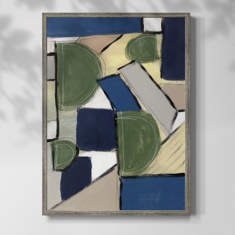 Spatial Mix I Framed Print - Solid Wood, 30" H x 24" W