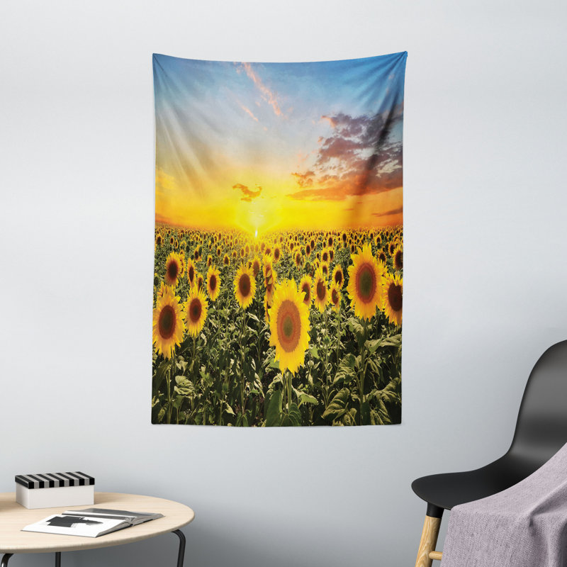 Tapisserie fleurs en polyester, H 60 po x l 40 po