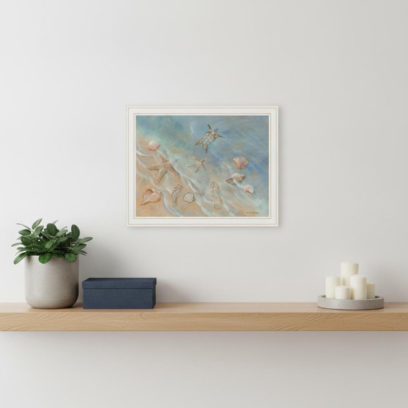 Seashore Star, reproduction d'art encadrée blanche