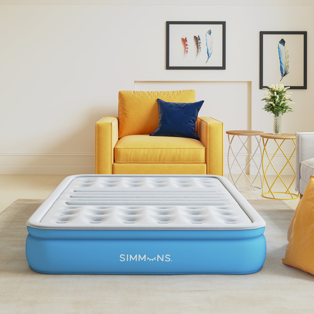 Simmons Lumbar Firm, 12" Tri-Zone Inflatable Air Mattress with Built-In Pump & Extra Lumbar Support Simmons 