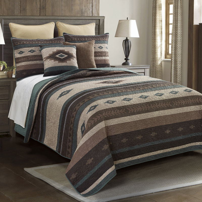 Ensemble de courtepointe 2 pièces Donna Sharp Sierra Vista Southwest, Lit simple + 1 taie décorative