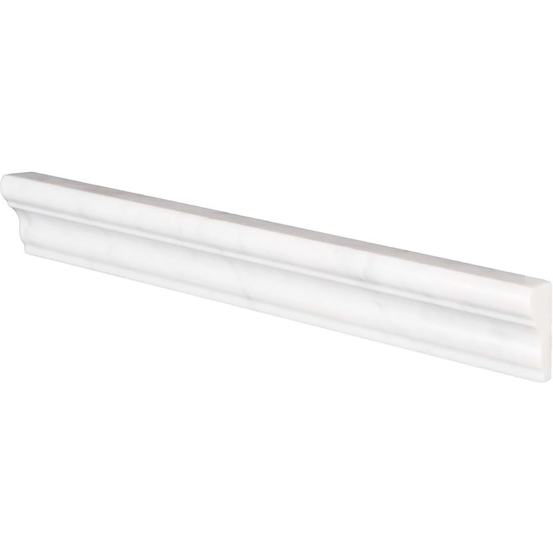12 in. L x 2 in. W Marble Chair Rail Tile Trim
