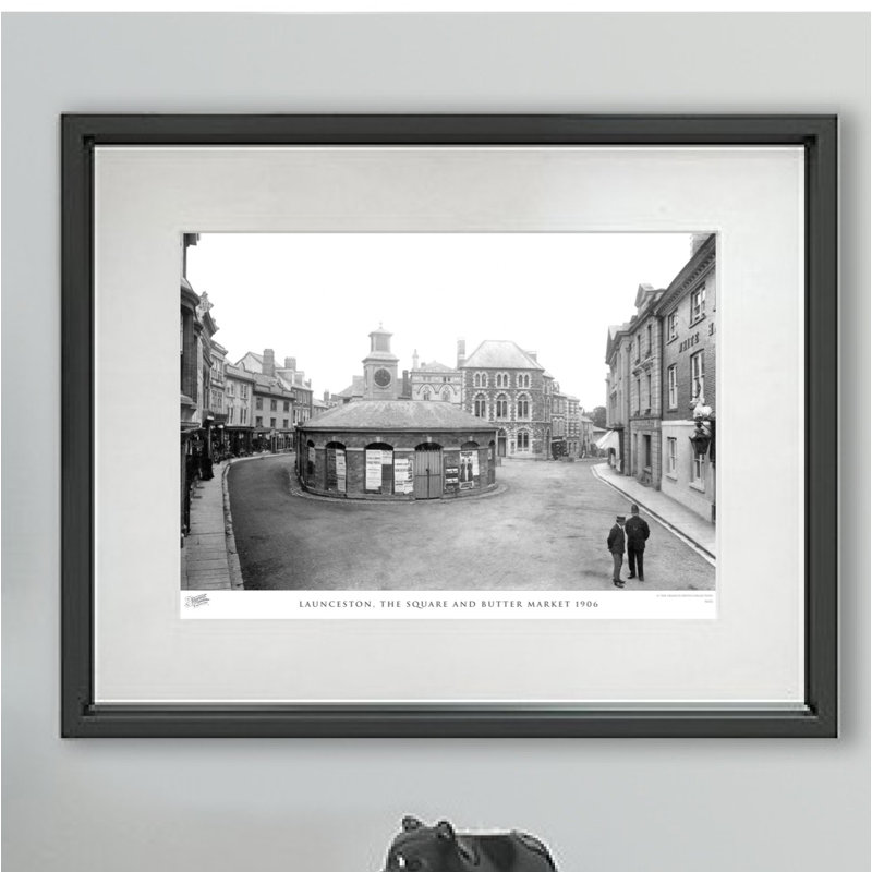 Launceston, The Square And Butter Market 1906 - Single Picture Frame Print, 60cm H x 80cm W x 2.3cm D