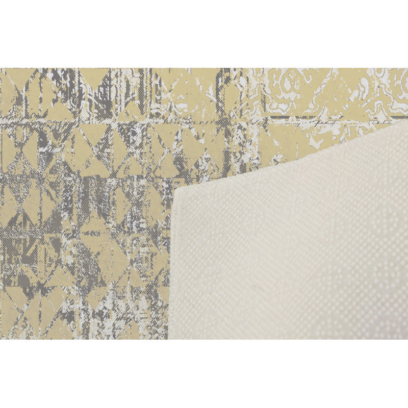 Stylish Woven Carpet (4 x 6 ft), 100% Polyester, 0.4 in Pile Height | Antibacterial, Non-Slip Underside | Machine Washable, 3D Digital Printing | Perfect for Living Room, Bedroom, and Home Decor