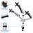 Mount-It! Full-Motion Triple Monitor C-Clamp Grommet Desk Mount Tilt Swivel Rotate Fits Up to 24"