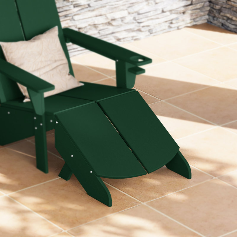Repose-pieds moderne en poly, Vert foncé