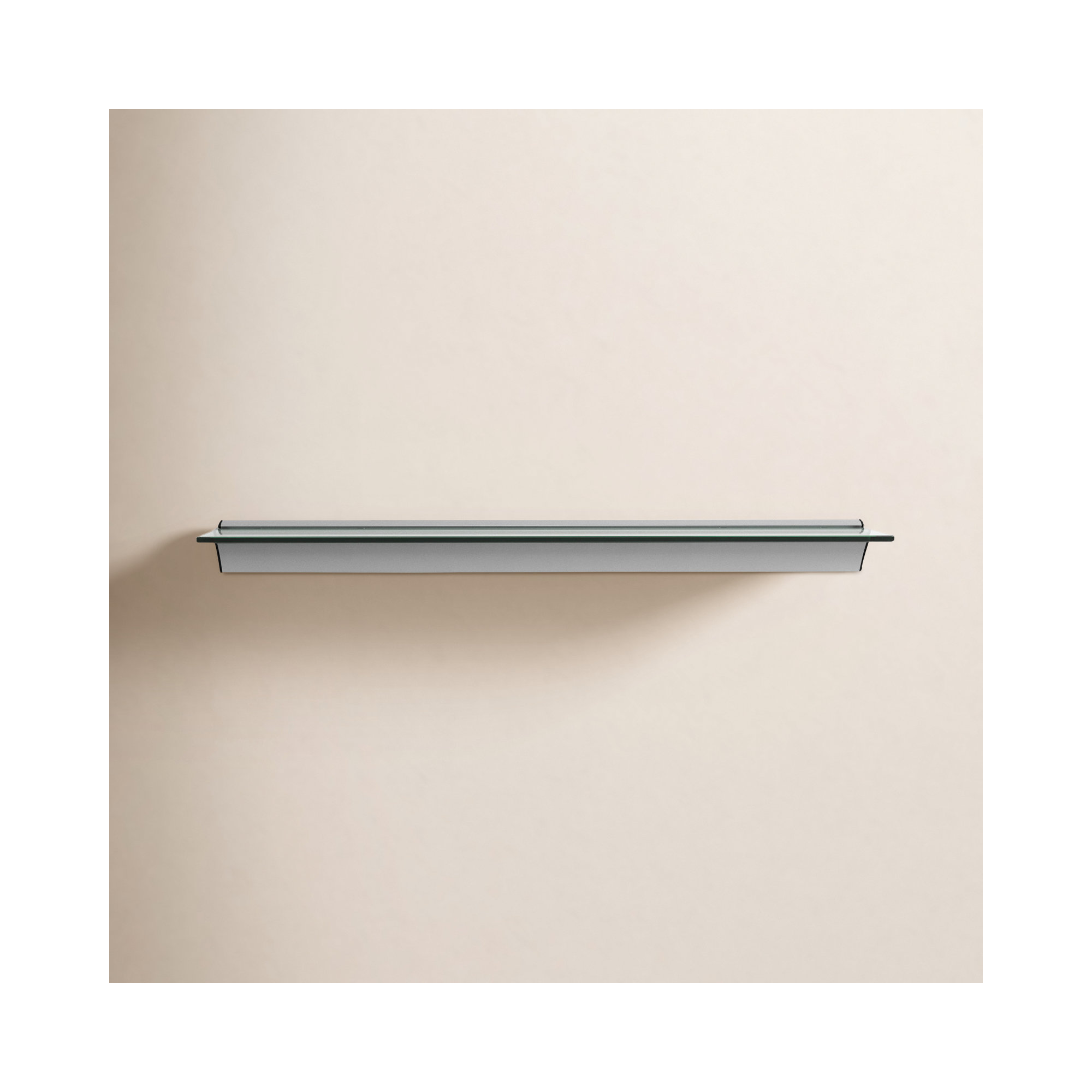 Fio Glass Floating Shelf, 2" H x 24" W x 6" D