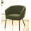 Fauteuil en velours côtelé avec pieds en métal