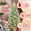 Arbre de Noël de 9 pi de couleur bleue, 3268 pointes, 800 lumières à DEL blanc chaud, assemblage rapide et teinte d'apparence réelle avec support en métal réaliste et dense