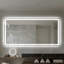 Miroir de salle de bain avec lumières à DEL avant et rétro-éclairé, anti-buée, pour miroirs de salle de bain à fixation murale, 3 couleurs et 5 niveaux de luminosité, horizontal / vertical-110845044
