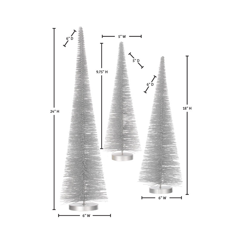 15/18/24" Glitter Bristle Tree