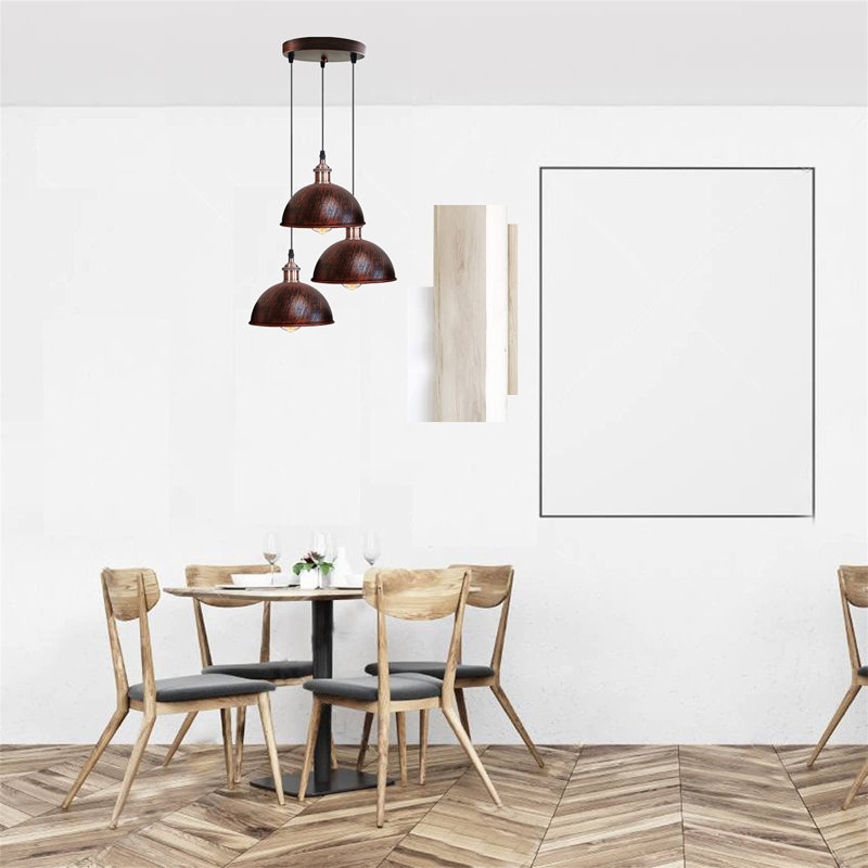 URBNLIVING 3 - Light Kitchen Island Pendant, Rustic Red