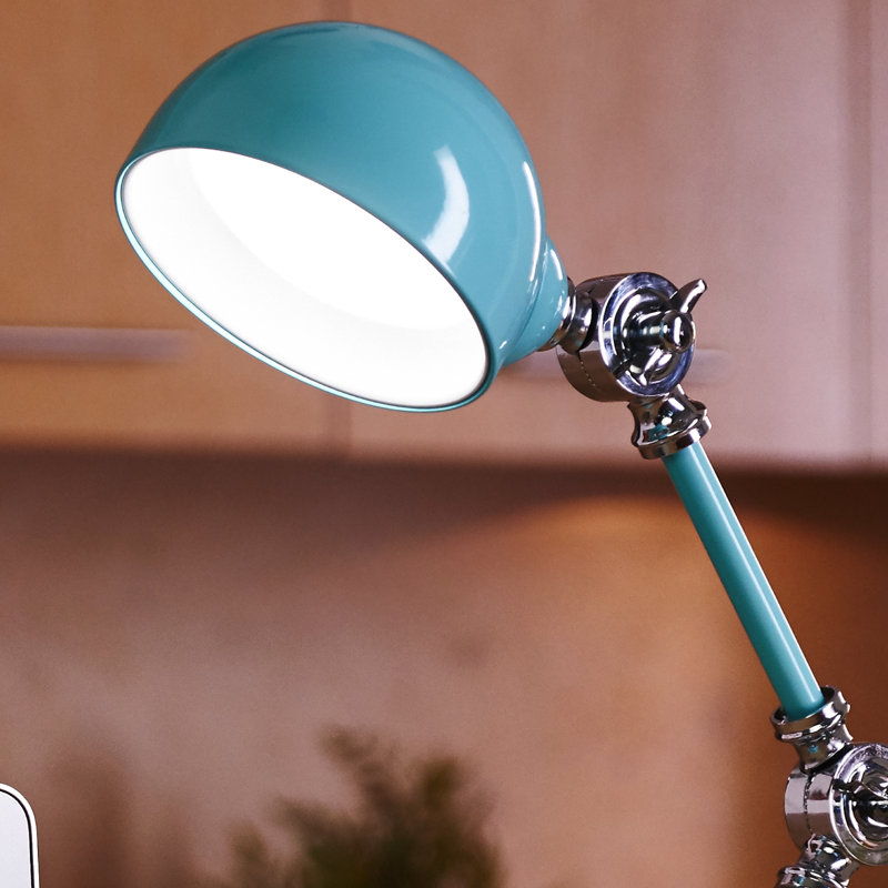 OttLite Revive LED Desk Lamp 3 Brightness Settings, Touch Controls, USB & 3 Adjustable Knobs, Turquoise