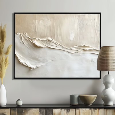 Soft Plaster Layers I - Ivoire, reproduction sur toile contemporaine