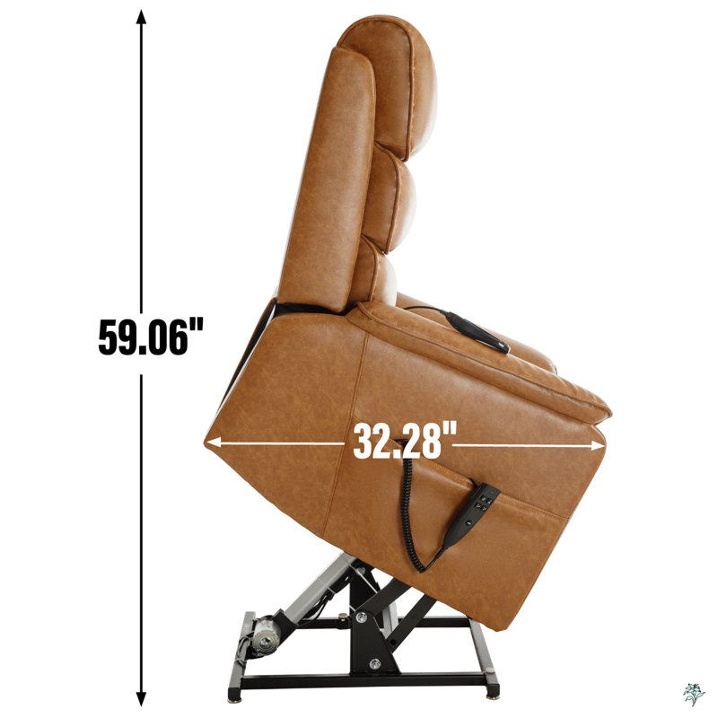Dual Motor Infinite Position Up To 350 LBS Power Lift Recliner Chair With Power-Remote, Heat Massage And Heavy Duty Motion Mechanism