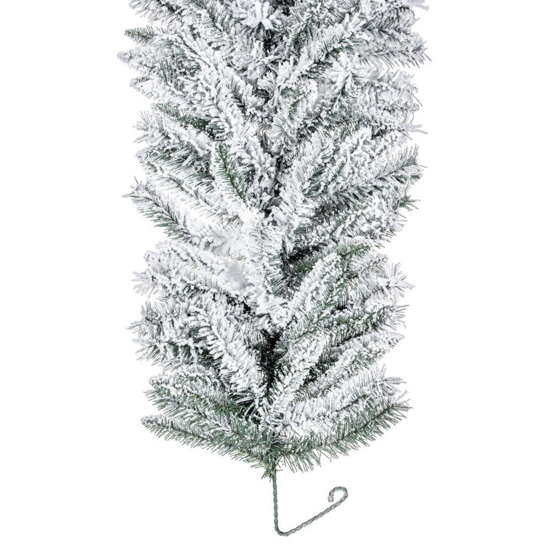 9' x 18" Flocked Utica Fir Artificial Unlit Garland with 270 Realistic Flocked PVC Tips