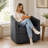 Ergonomic Lift Recliner Chair With Chenille Upholstery & Footrest - Cozy Barrel Design With Side Storage Pocket-8803208
