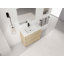 Meuble-lavabo autoportant avec lavabo en résine et portes d'armoire à fermeture en douceur pour salles de bain modernes et élégantes-771112244-771112240