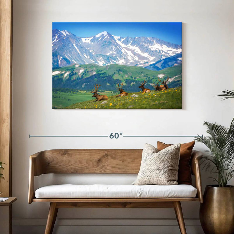 Brampt North American Elks, 30" H x 45" W