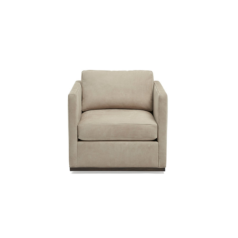 Vesper Swivel Armchair, Ebony, Mont Blanc Storm