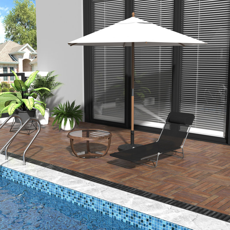 Méridiennes pliantes Sun Lounger, Noir