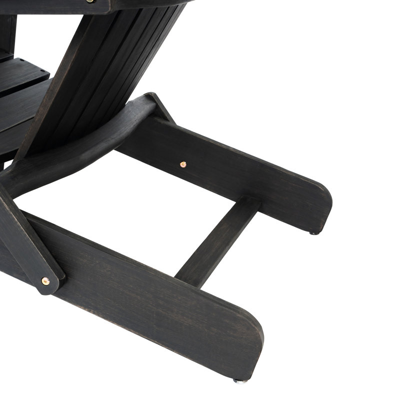Chaise d'extérieur rustique - bois gris foncé, construction pliable gris bois, pour expérience, Gris foncé