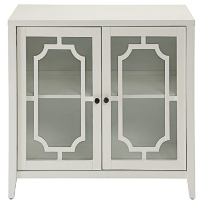 Console blanche avec 2 portes