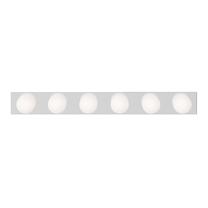 Chairez Chrome 36-inch 6-Light Bath Bar, Chrome