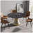 53.15"Modern Artificial Stone Round White Carbon Steel Base Dining Table-Can Accommodate 6 People-315227353