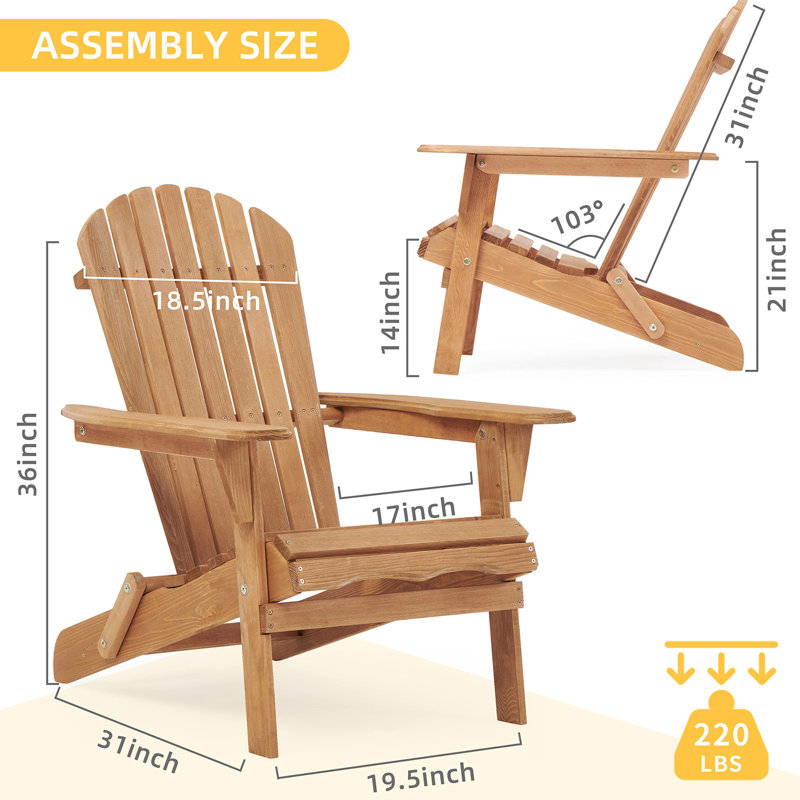 Outdoor Wooden Lounge Chair Of 2. For Garden, Pool Side. Traditional Design, Comfortable Rest. Foldable & Space Saving. Half Assembled. Brown Folding Deck Chairs (2) - Patio Relaxation Lightweight