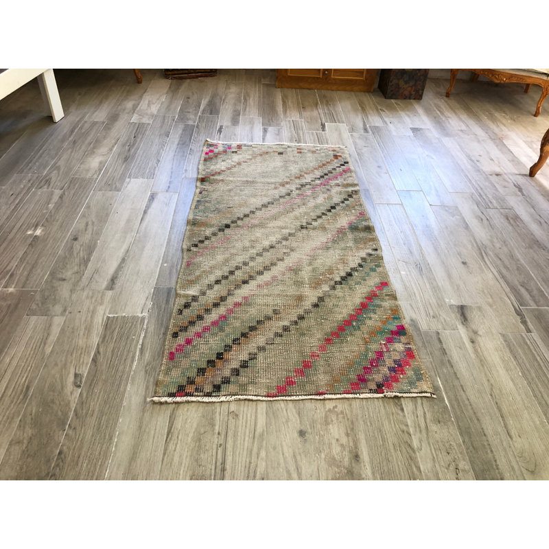 Tapis turc Oushak fait à la main en rose de style bohémien et oriental