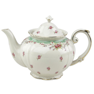 Grace's Tea Ware Vintage Green Rose 32 oz. Teapot