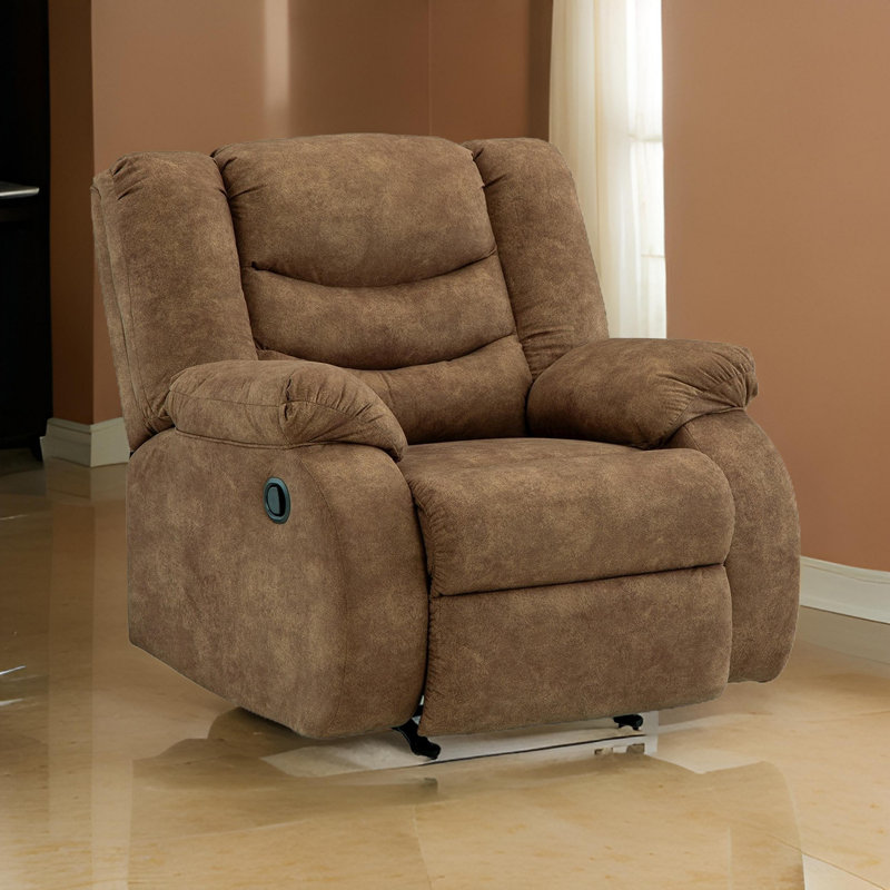 Fauteuil inclinable Santro, Similicuir brun