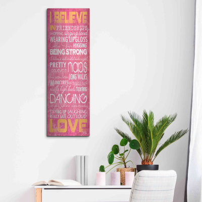 «I Believe in Love» par Marla Rae, art mural en métal