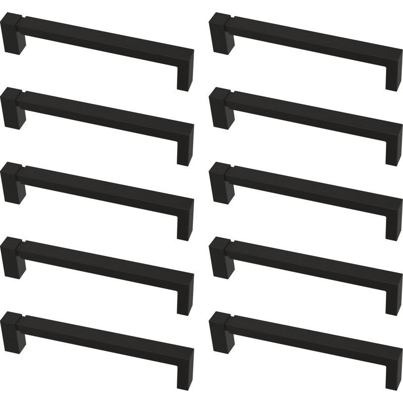 Ensemble de poignées barre asymétrique 5,0625 po, Noir mat, 5.06"
