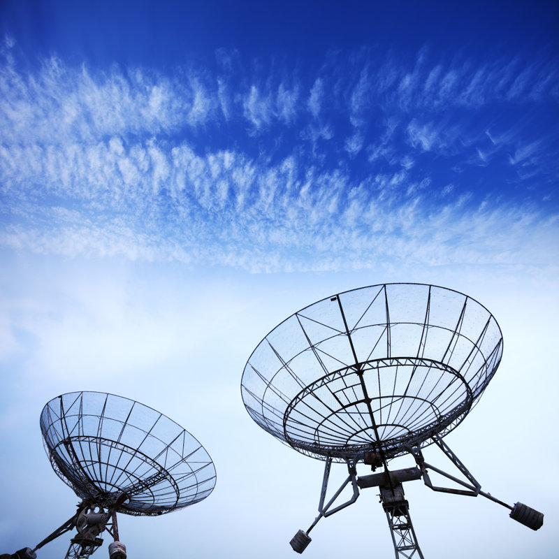 Satellite Dishes - Wrapped Canvas Print, 122cm H x 122cm W