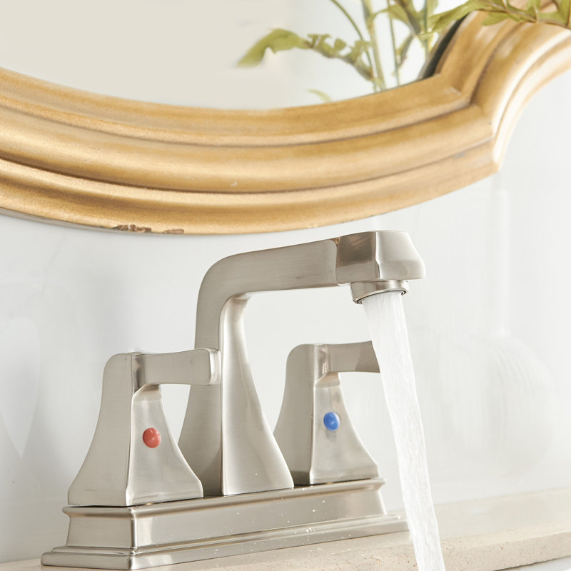 Centerset 2-handle Bathroom Faucet with Drain Assembly, Polished Chrome