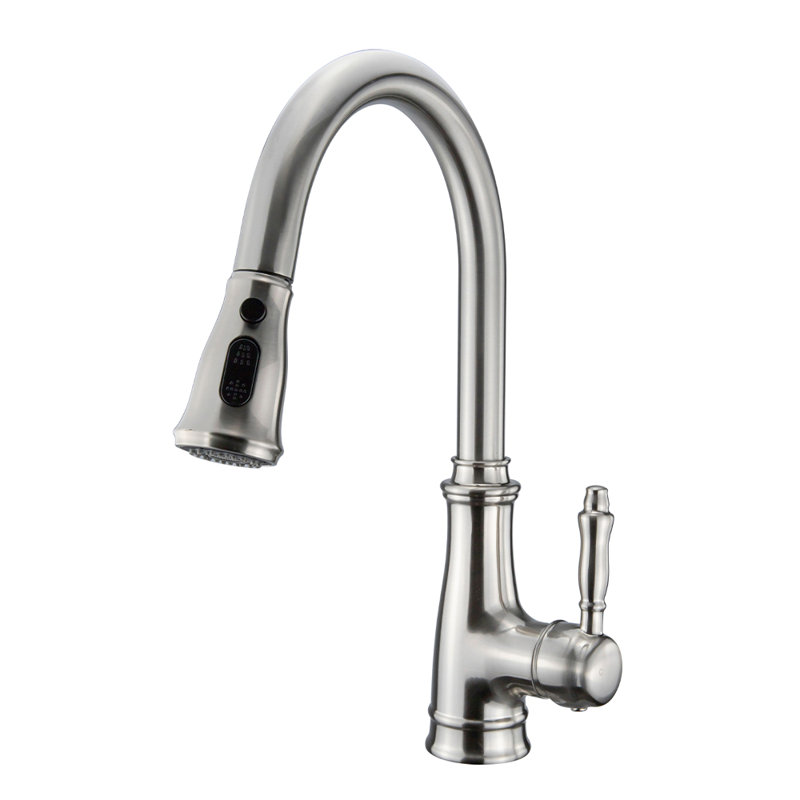 Robinet de cuisine rétractable à poignée simple