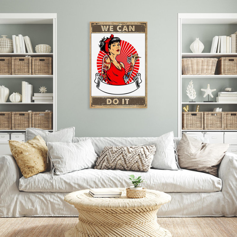 "We can do artist", reproduction d'art graphique sur toile tendue, H 36 po x l 24 po x P 1,25 po