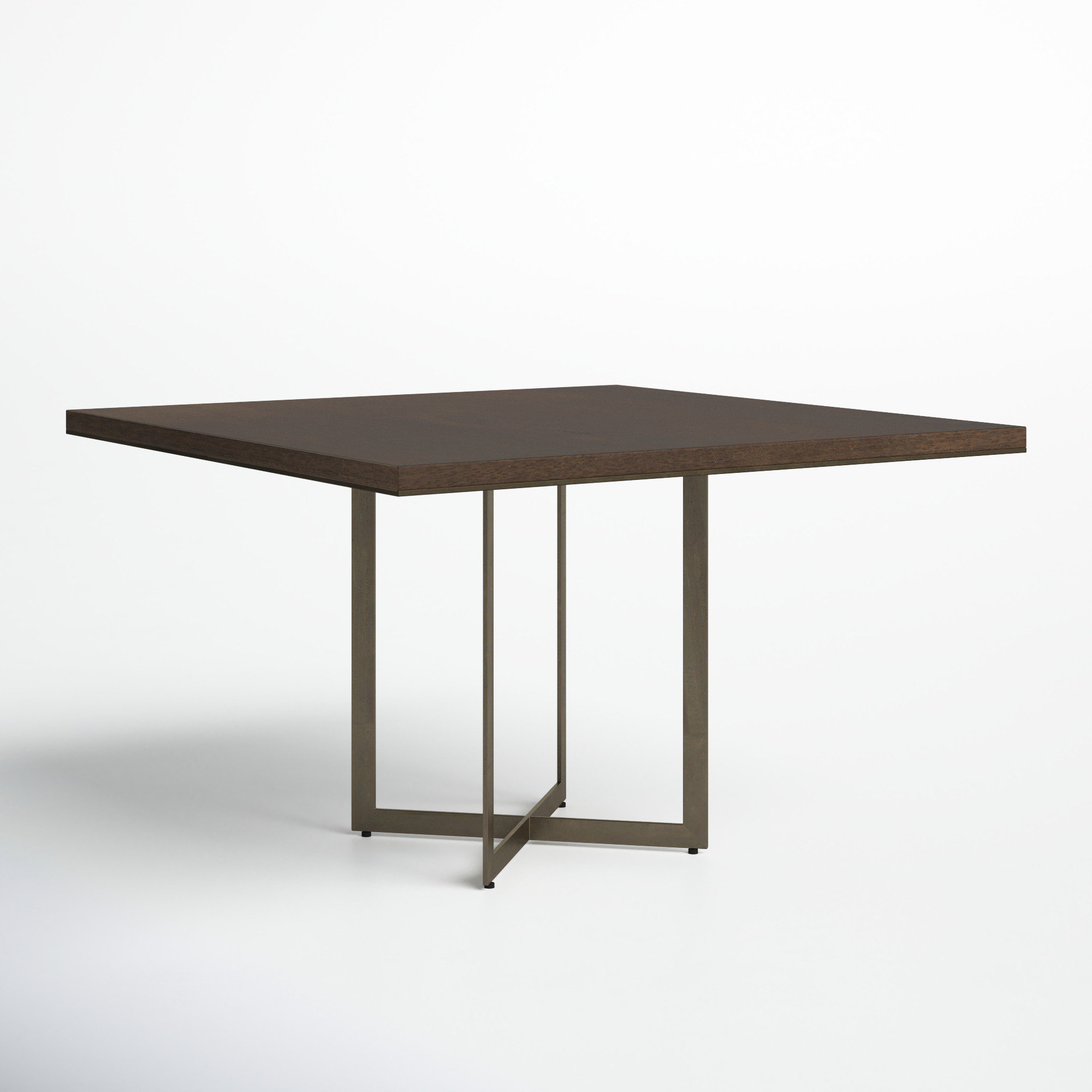 Tulane 48'' Dining Table, Dark Brown, Nickel
