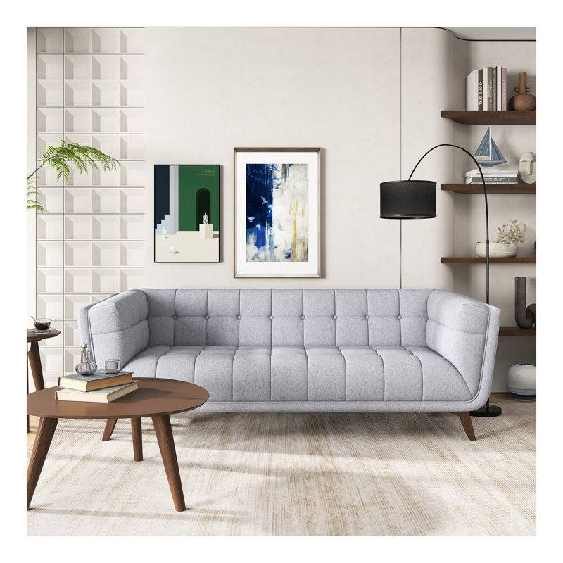 Addison Large Light Gray Fabric Sofa
